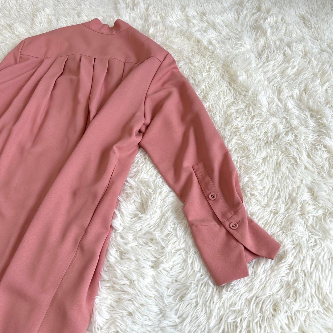 ✨美品✨定価4.6万 アドーア ボウタイシャツワンピース マキシ丈 近年