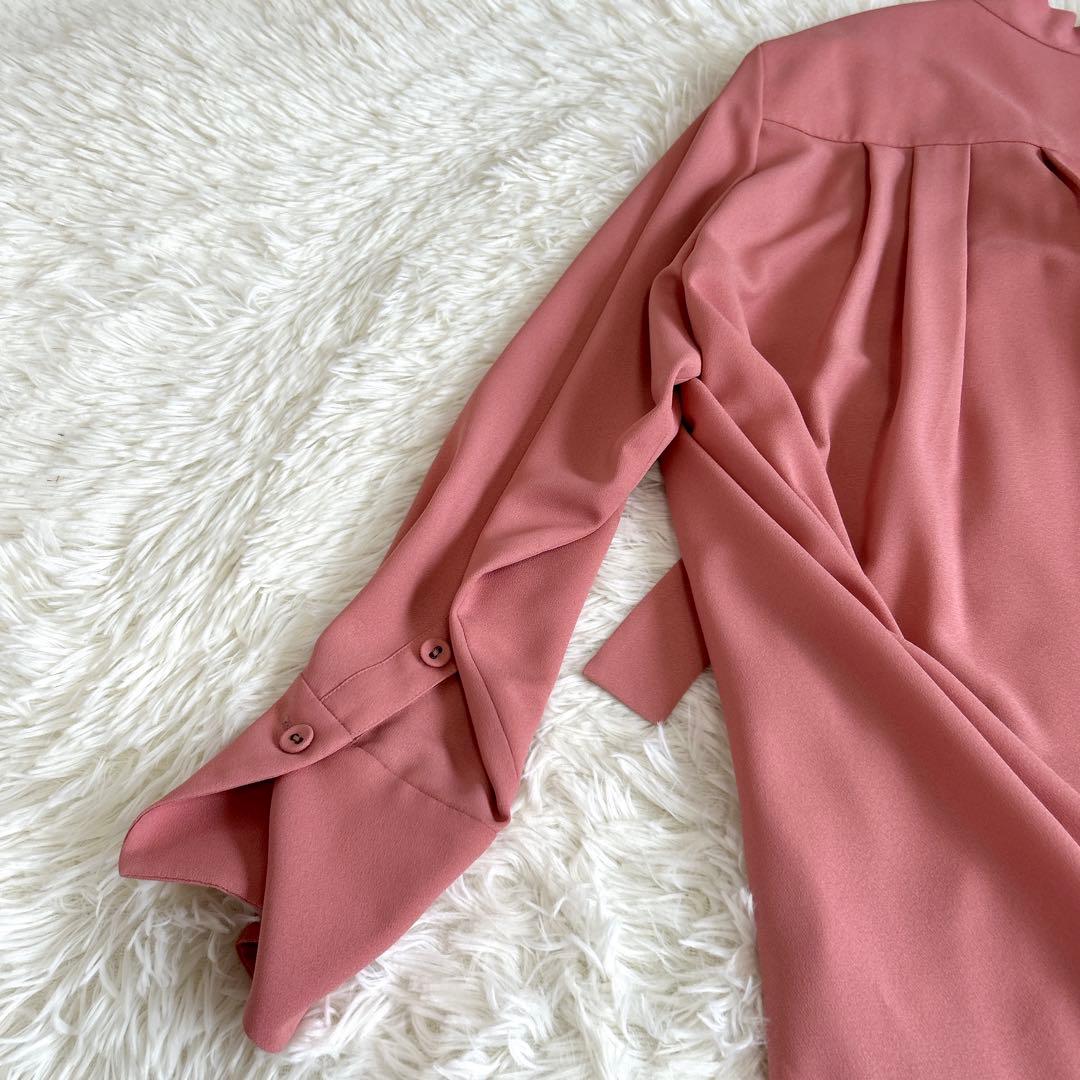 ✨美品✨定価4.6万 アドーア ボウタイシャツワンピース マキシ丈 近年