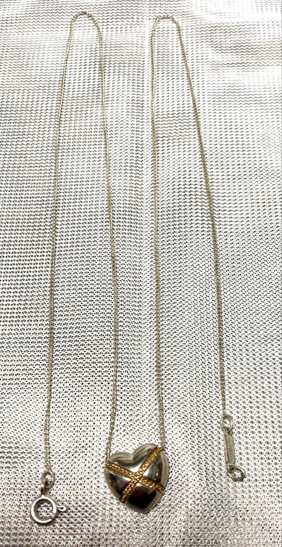 ヒ*メ様 ティファニー クロス ハートコンビ ネックレス