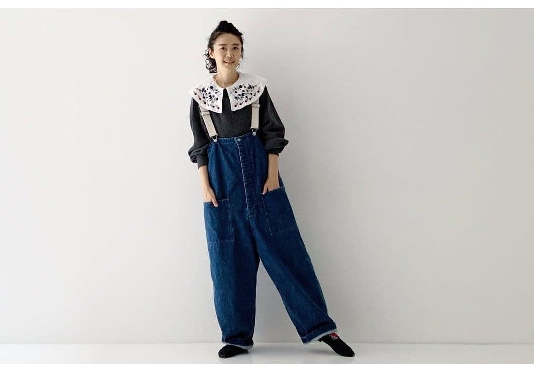 ネストローブ　デニムデッキサロペット