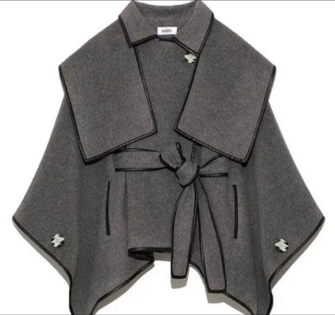 グレー ウール　SNIDEL×新木優子×sweetコラボレーションポンチョコート