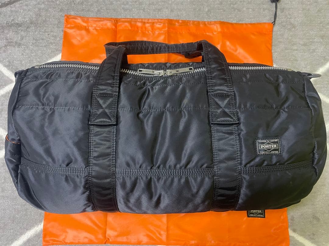 【未使用級】PORTER タンカードラムバッグボストンバック2way ブラック