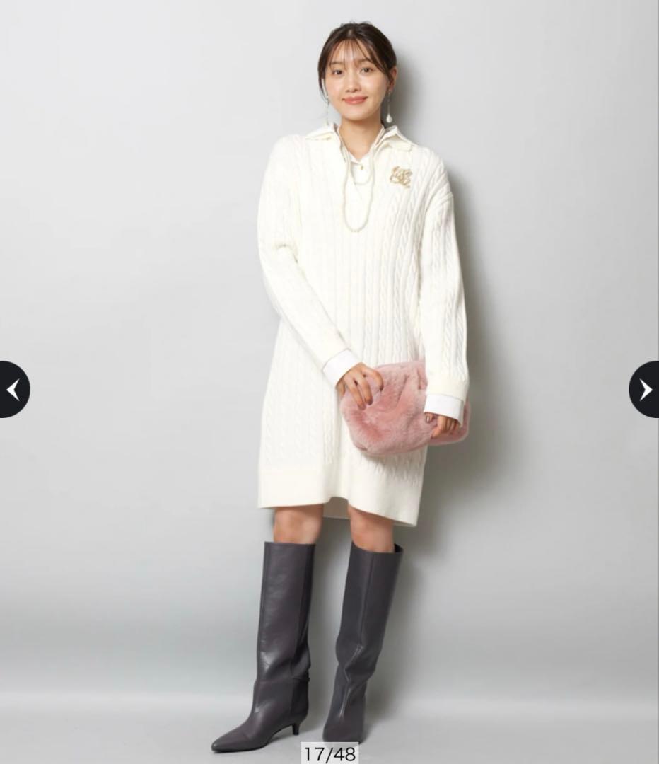 JUSGLITTY レイヤードケーブルミニワンピース　新品タグ付き