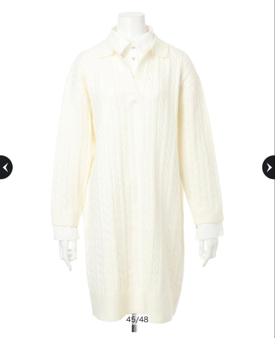 JUSGLITTY レイヤードケーブルミニワンピース　新品タグ付き