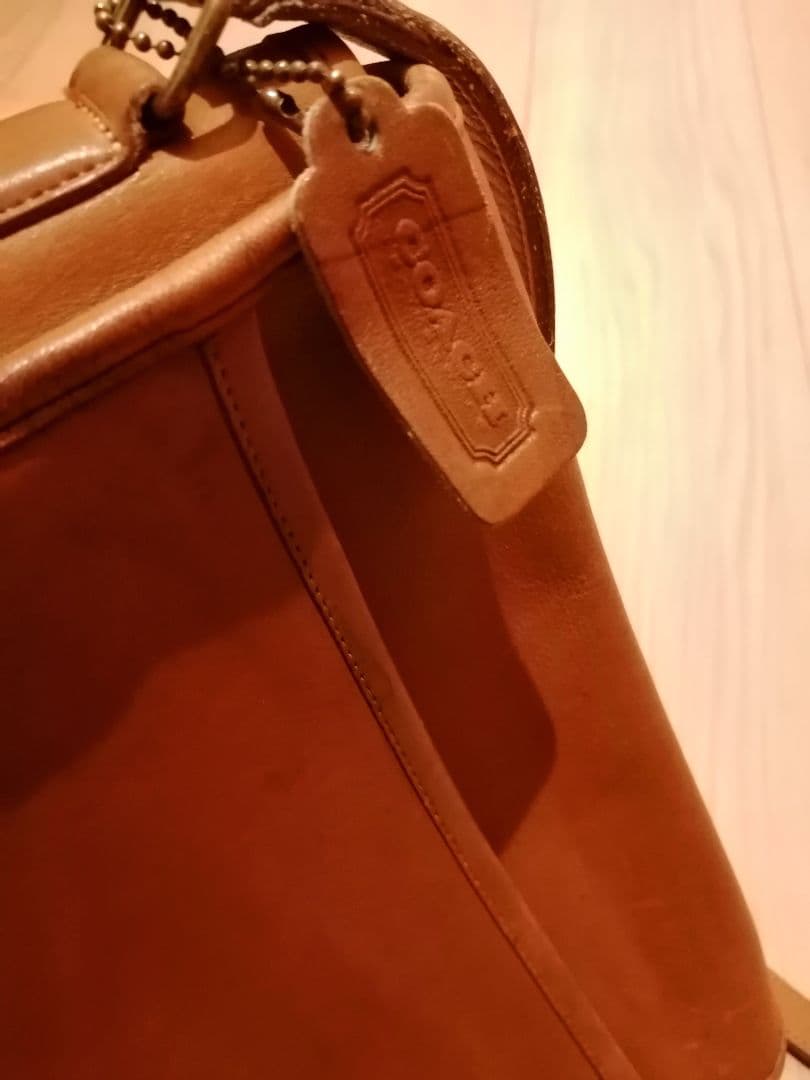 オールドコーチ　coach　ブラウンレザーショルダーバッグ　本革　アメリカ製