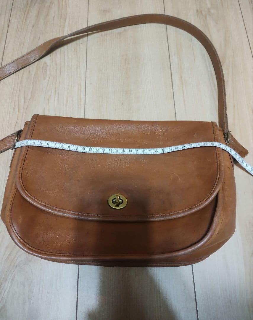 オールドコーチ　coach　ブラウンレザーショルダーバッグ　本革　アメリカ製