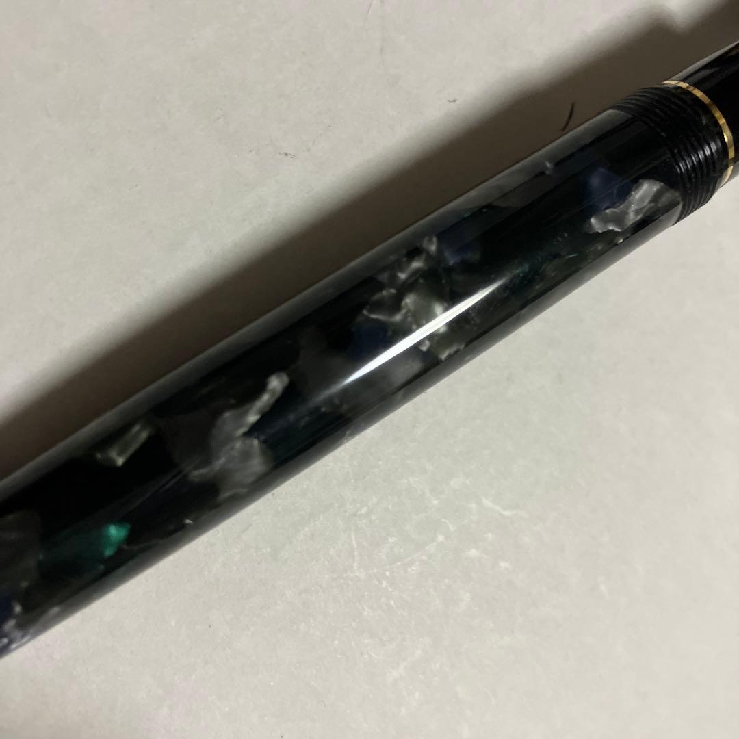 飴*ん様 パイロット 万年筆 黒、マーブル　k18 750