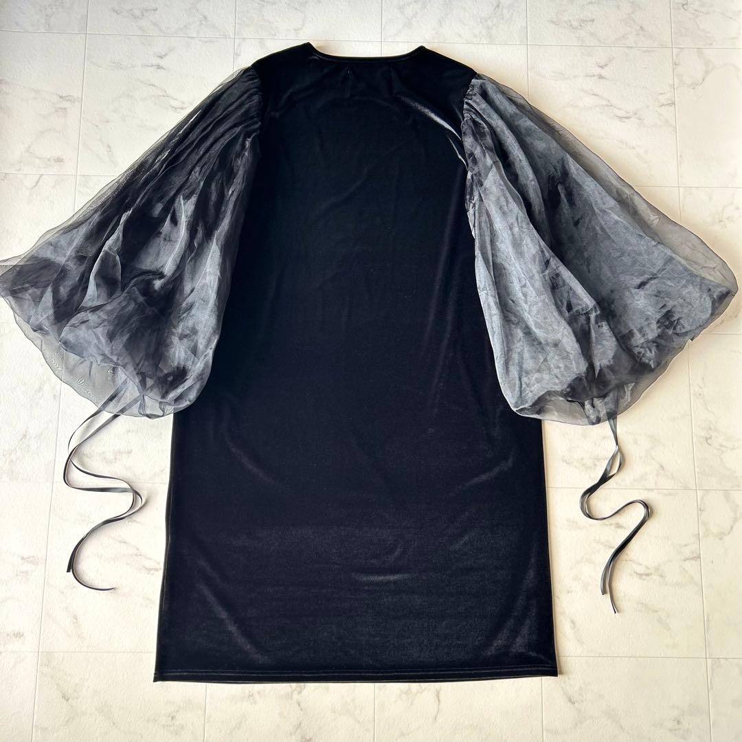 人気完売✨SANSeLF サンセルフ シースルーボリュームパフドレス ゆったり