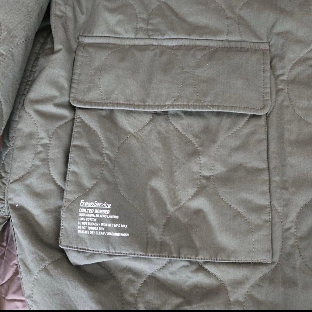 パ*ス様 FreshService キルティングボンバー オリーブグリーン