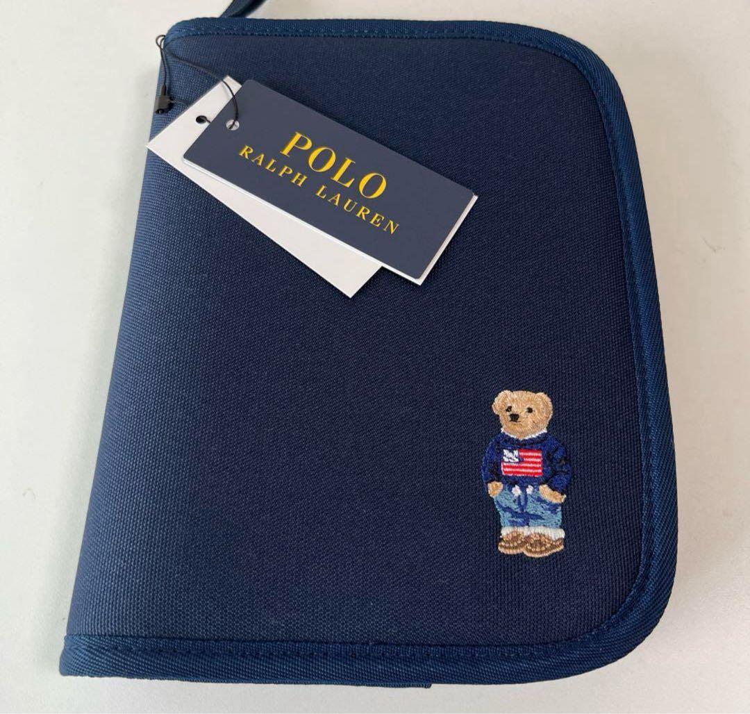 新品 ラルフローレン ポロベア 母子手帳 ケース マルチケース ネイビー