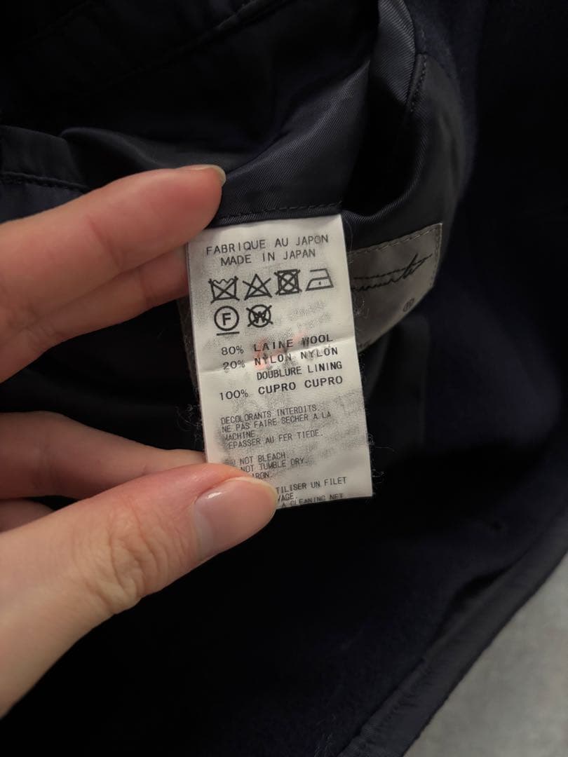 Yohji Yamamoto POUR HOMME ダッフルコート ネイビー