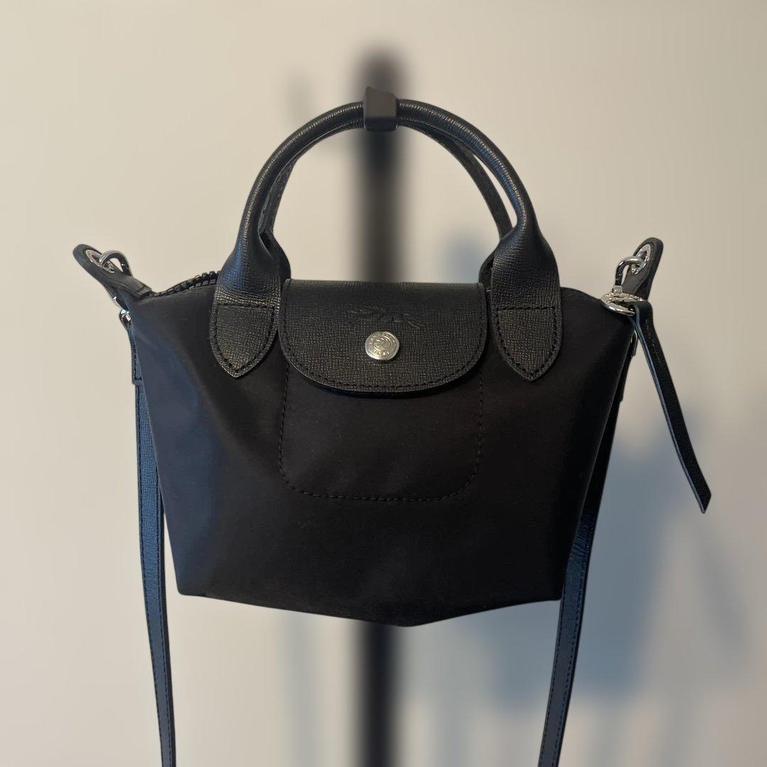 Longchamp ル プリアージュ ネオ トップハンドルXS ブラック