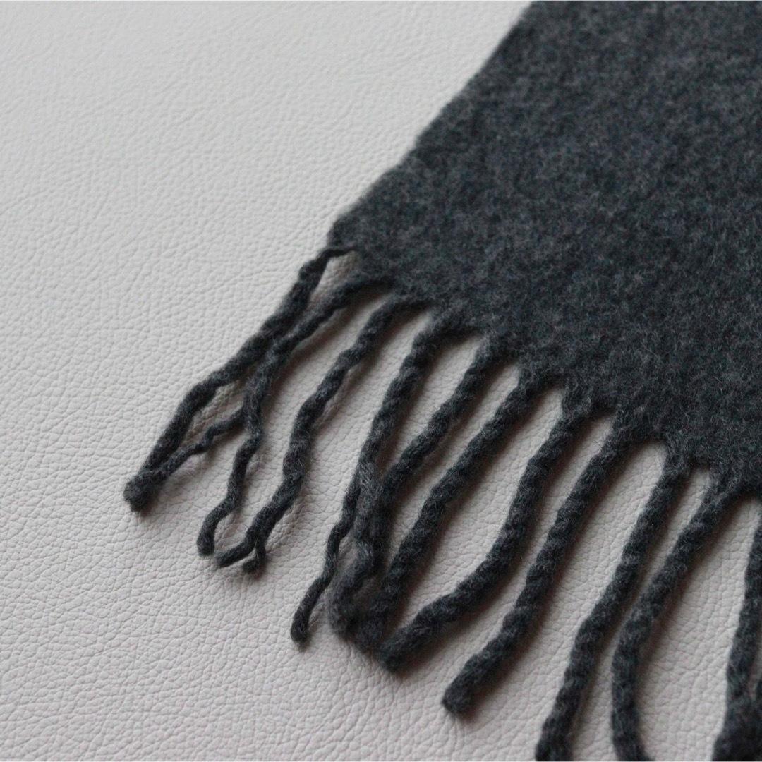 5457ジョンストンズ 大判ストール カシミヤ100％ ダークグレー