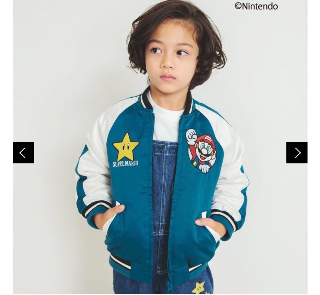 BREEZE　ブリーズ　スーパーマリオ　スカジャン　ブラック　エフオーキッズ