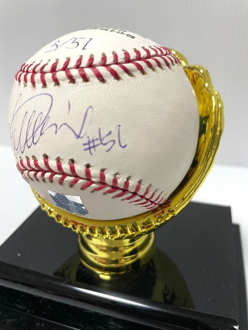 殿堂　イチロー 直筆サインボール 証明書付き3/51 & Toppsカード