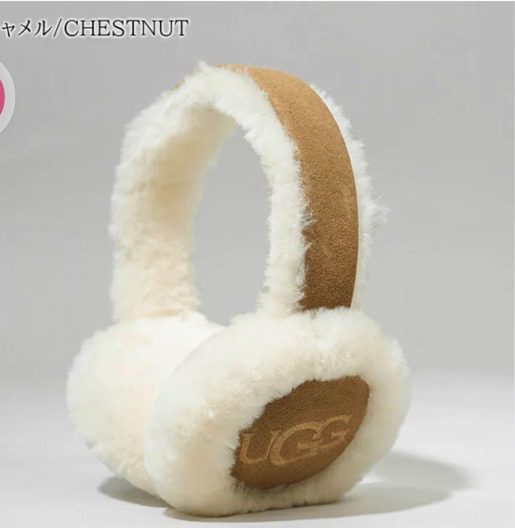 UGG 手袋シープスキン（スマートフォン対応）・イヤーマフセット チェスナット