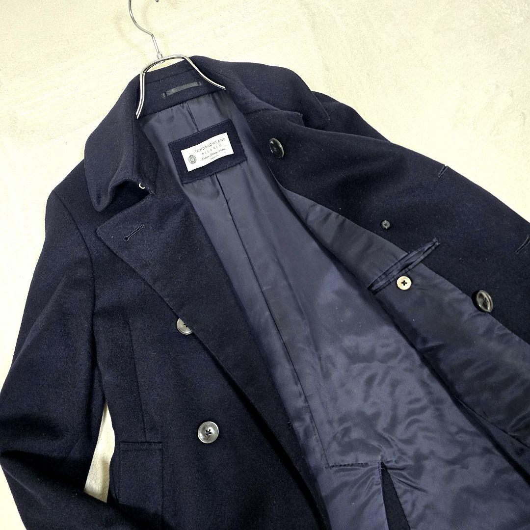 トゥモローランド ピルグリム カシミヤ チェスターコート ピーコート 濃紺 44