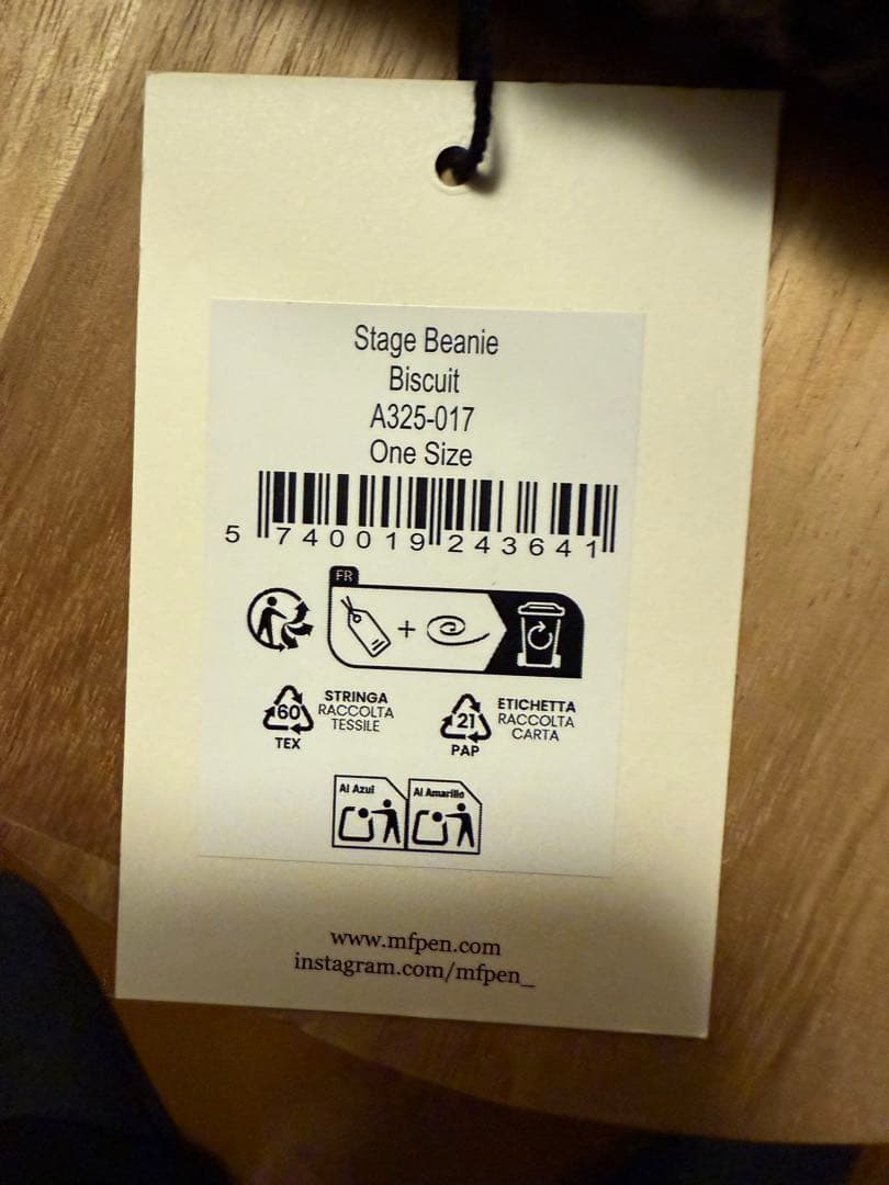 【mfpen】Stage Beanie - Biscuit