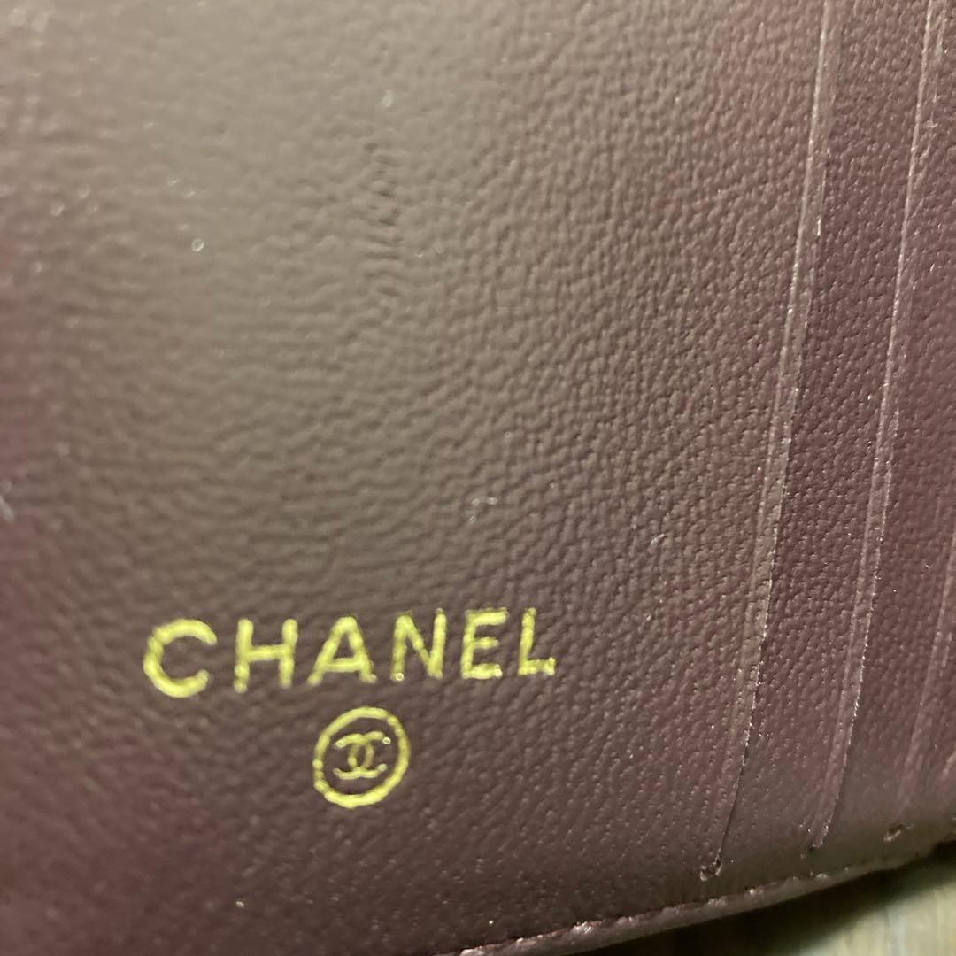 ノベルティCHANEL ブラック キルティング二つ折り財布
