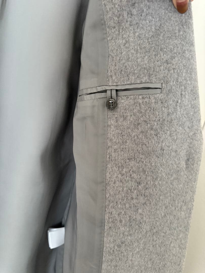 超美品theory luxe グレー チェスターコート 036 定価79000円