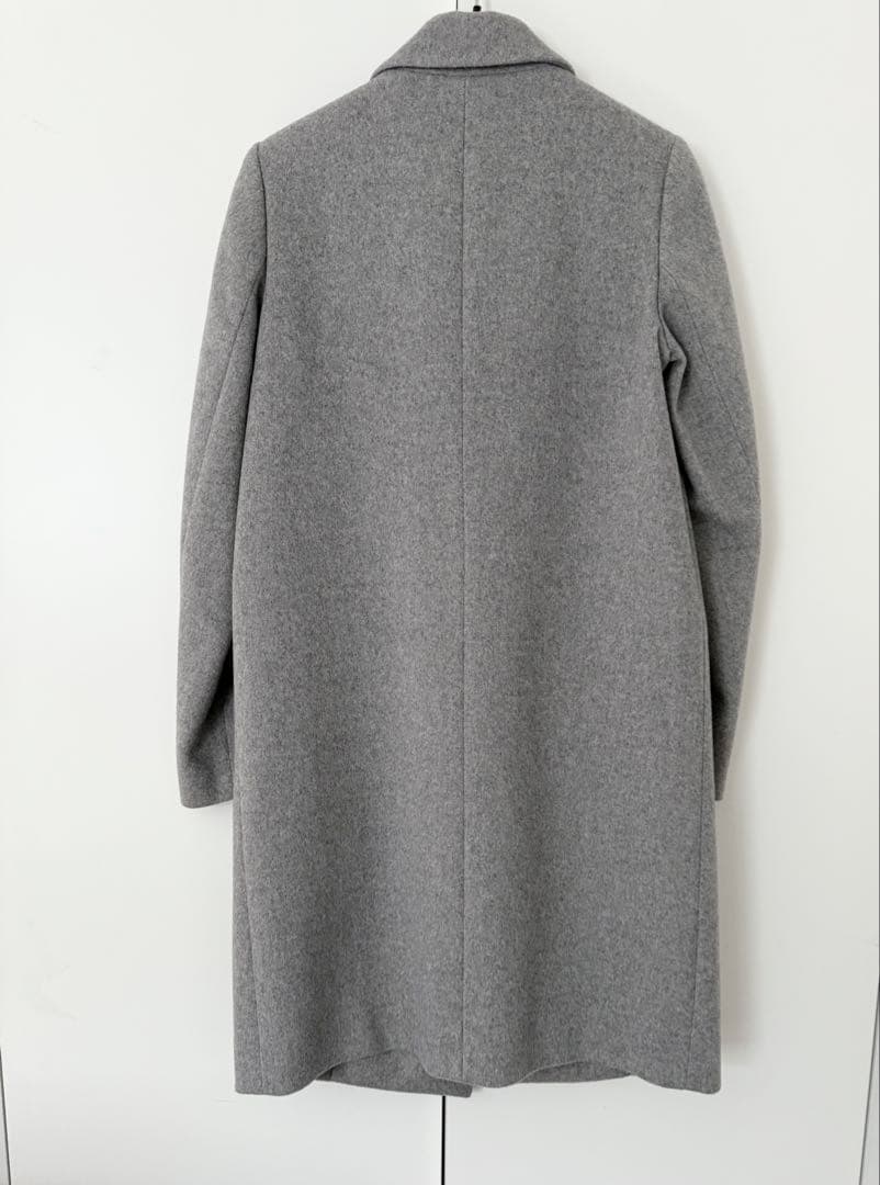 超美品theory luxe グレー チェスターコート 036 定価79000円