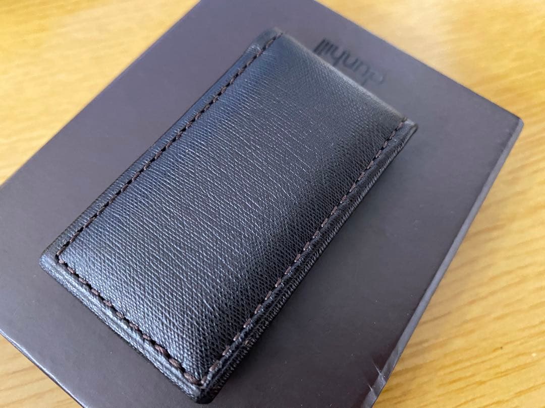 dunhill ブラック マネークリップ 専用ボックス付き