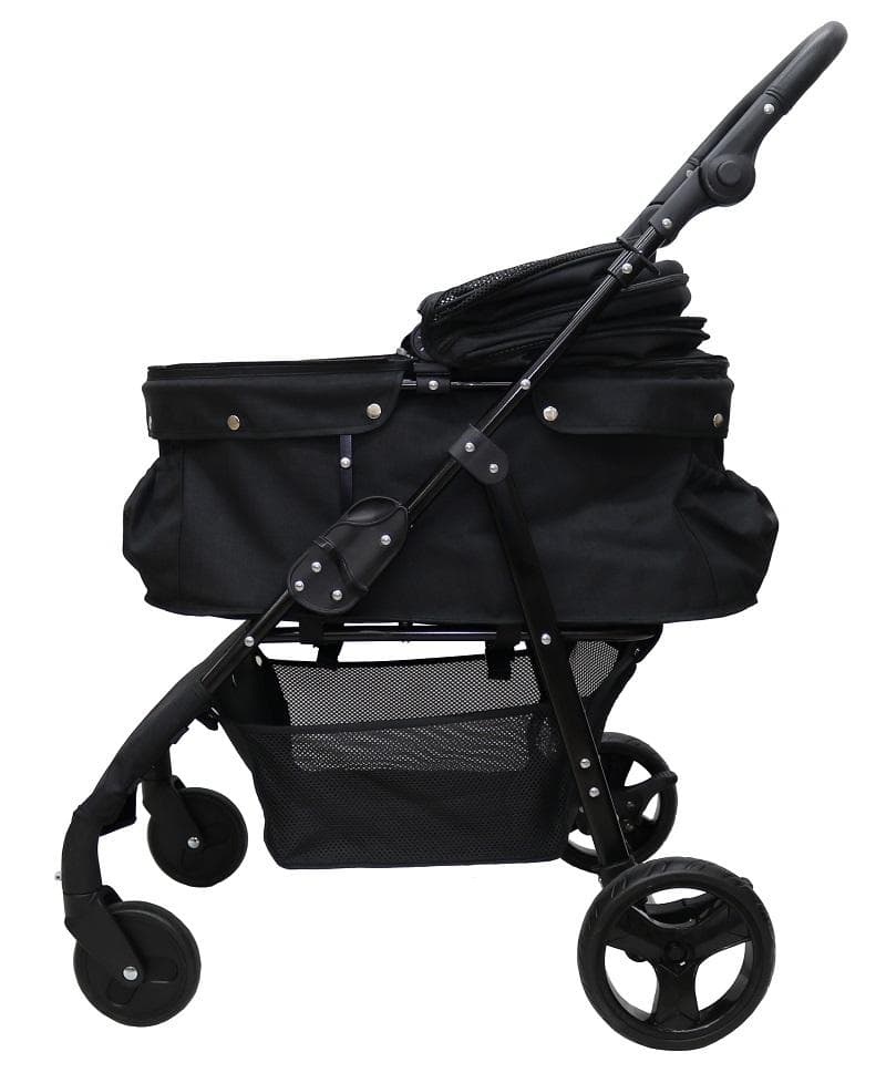 耐荷重30kg！ココハート ４輪ペットカート/甘えん坊バギーBIG ブラック