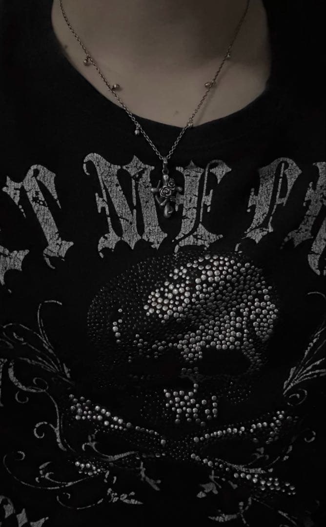 Roen超希少ラインストーン スカル ロンT グランジ お兄系 y2k 平成