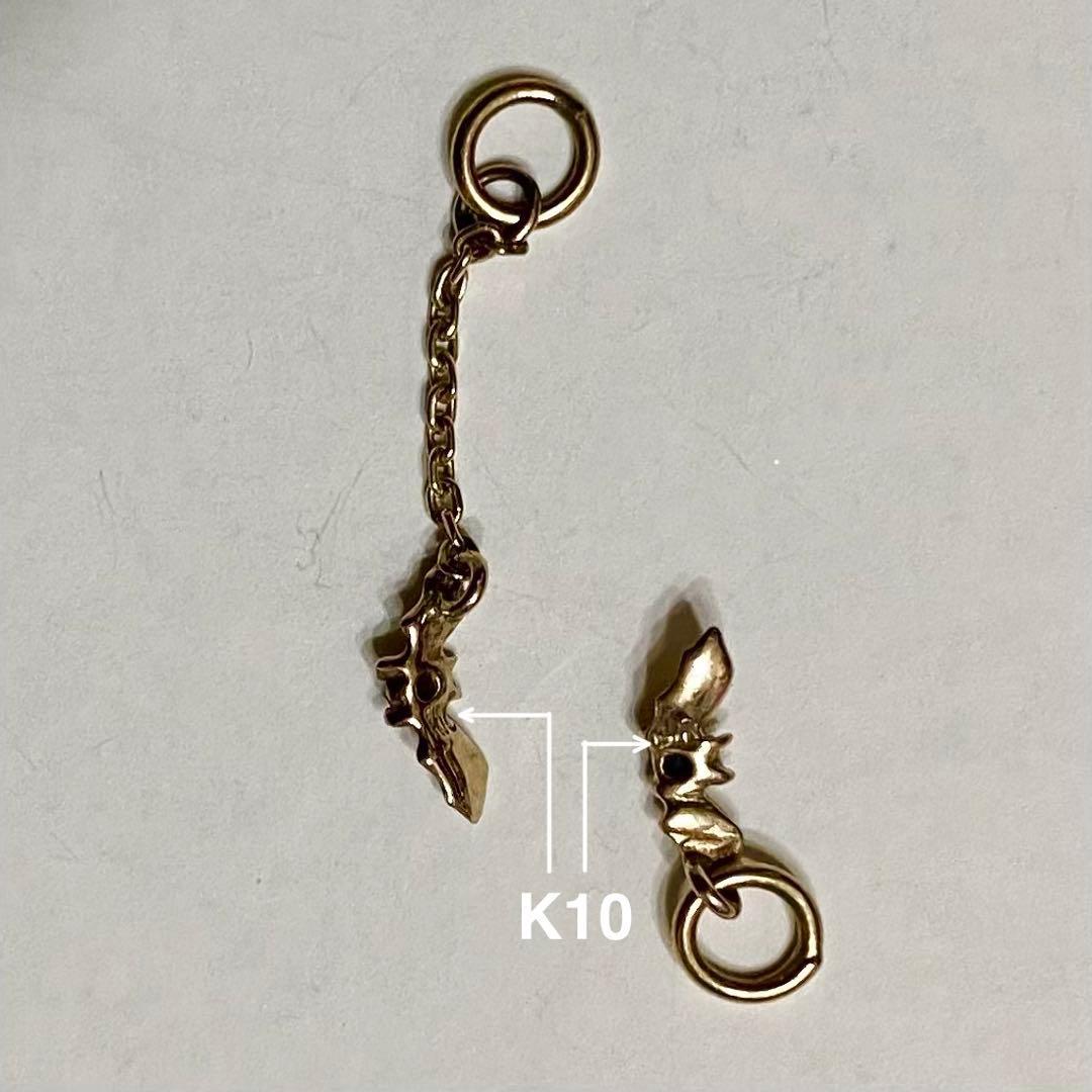 agete アガット K10 コウモリ 蝙蝠 ピアスチャーム