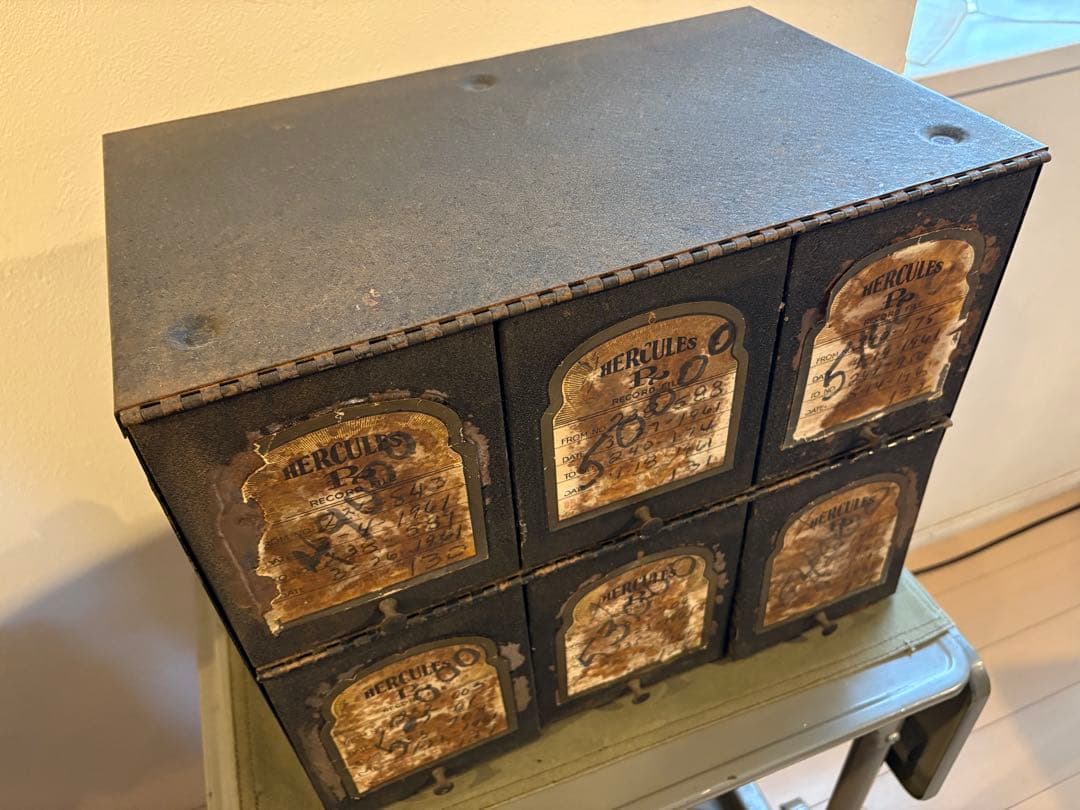 HERCULES★メディカルキャビネット★メタルラック/棚★アンティークUSA