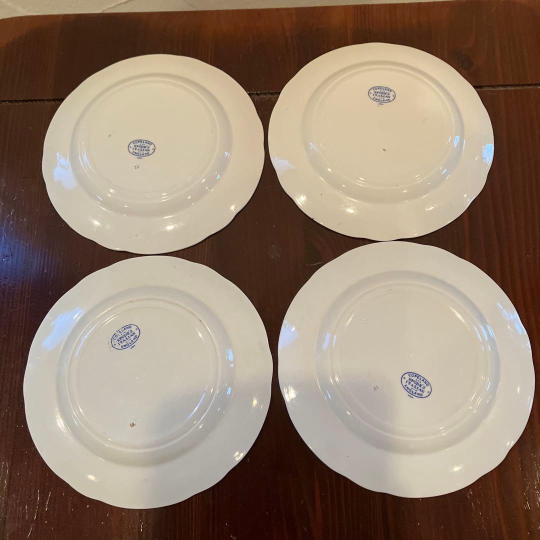 英国スポード　ブルーイタリアン　小皿 4枚セット　アンティーク