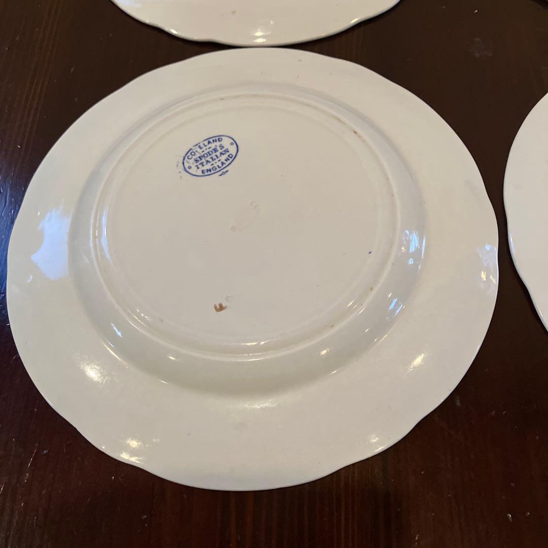 英国スポード　ブルーイタリアン　小皿 4枚セット　アンティーク