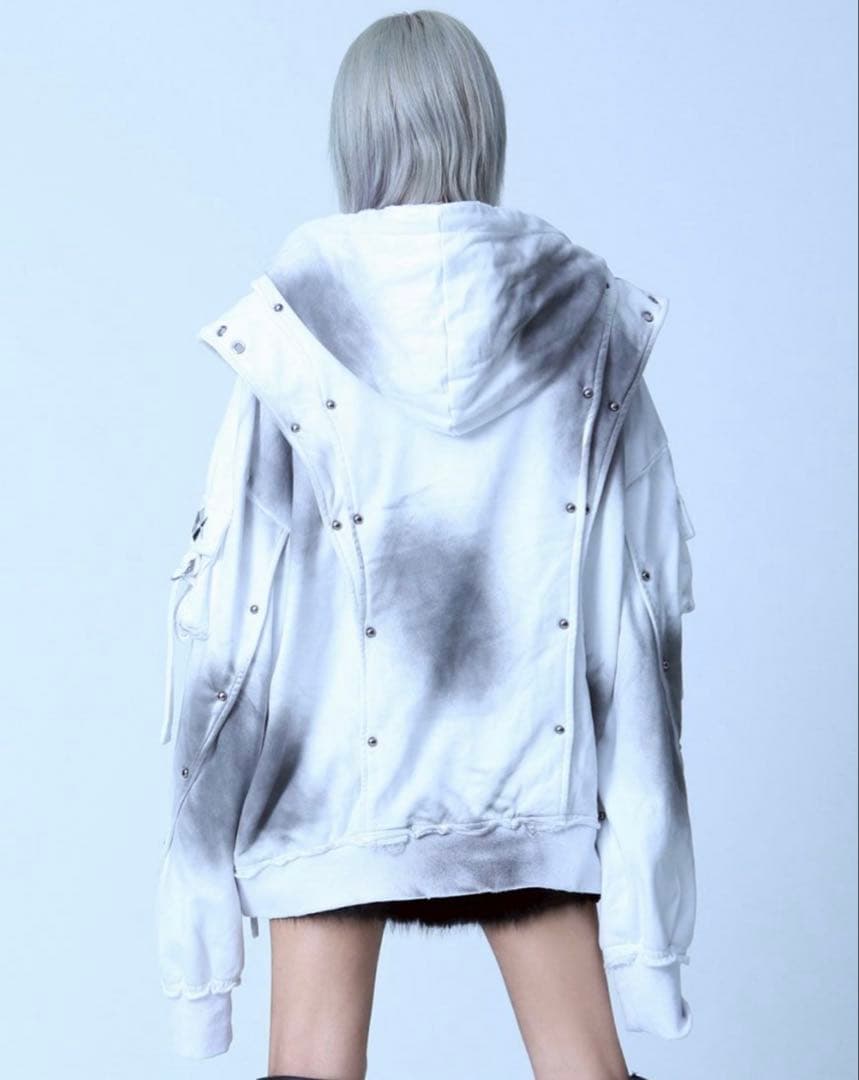 REFLEM レフレム ヘビーレイヤードジップパーカー フーディ ホワイト