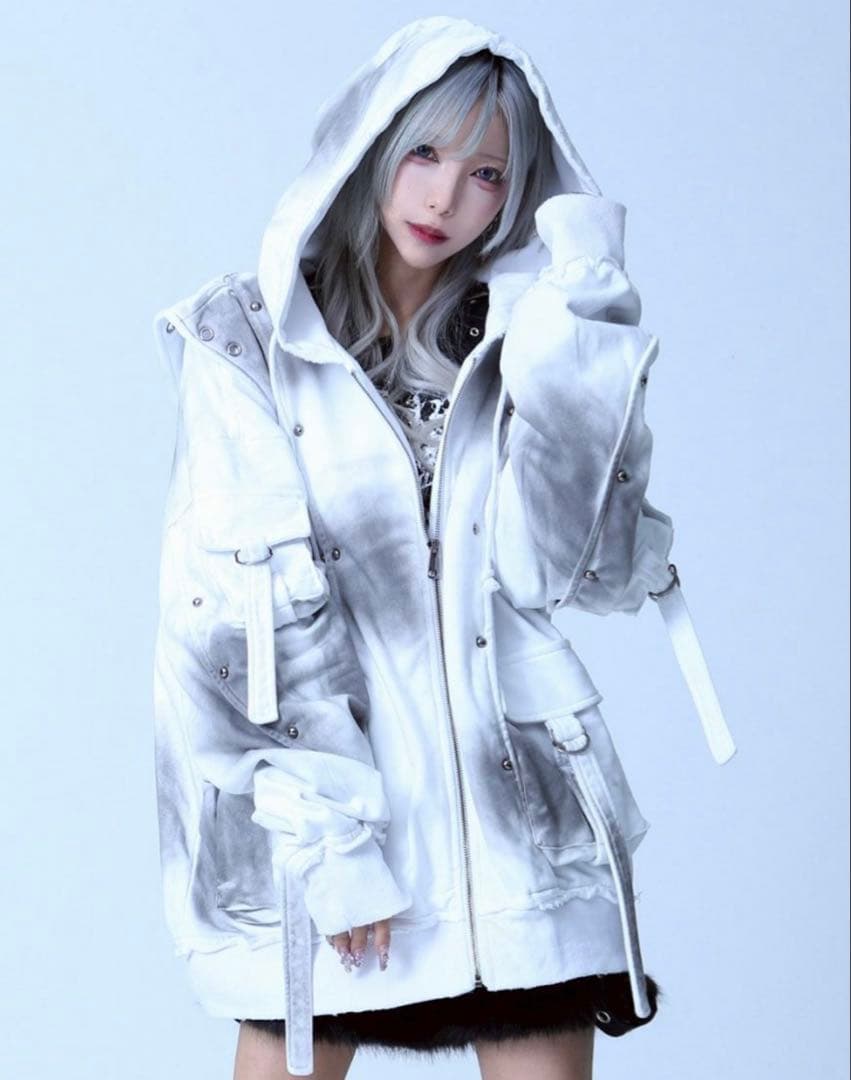 REFLEM レフレム ヘビーレイヤードジップパーカー フーディ ホワイト