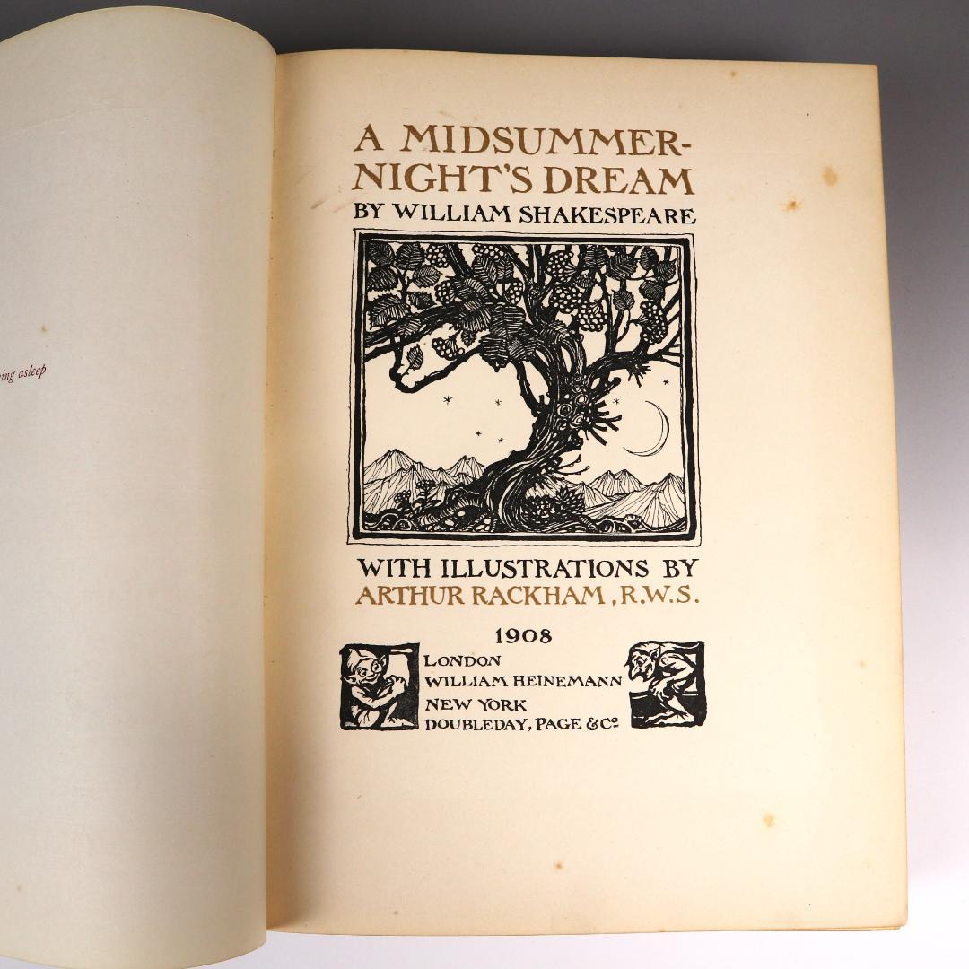 1908年 初版 アーサー・ラッカム 真夏の夜の夢 挿絵カラー40点 抜け無し