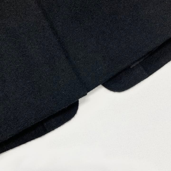 Y's 19AW メルトン 切替デザイン チェスターコート 黒2