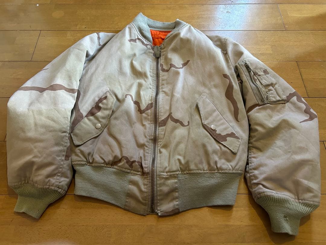 USA製 80s 90s ALPHA MA-1 フライトジャケット デザートカモ