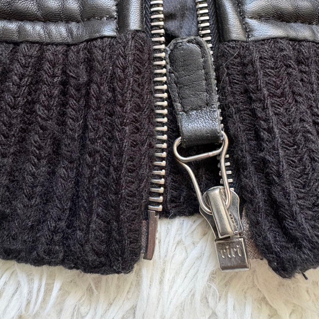 A.P.C. MA-1 レザーフライトジャケット　羊革　メンズ　ブラック　M