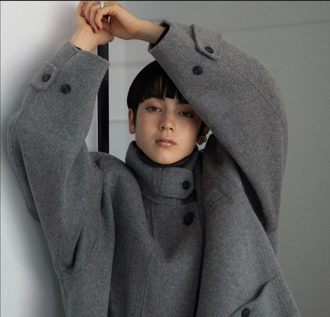 nokcha ハンドメイド グレー チェスターコート　ロング　お値下げ