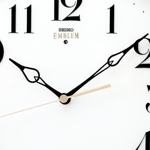 53) 訳あり品 セイコー高級エンブレム　電波掛け時計