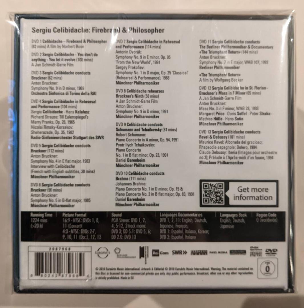 セルジウ・チェリビダッケ DVDコレクション　（13DVD）　日本語字幕付