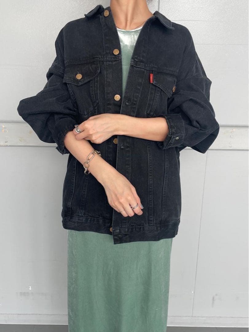 美品❣️Ungrid ビッグシルエットデニムジャケット　ブラック　黒　アングリット