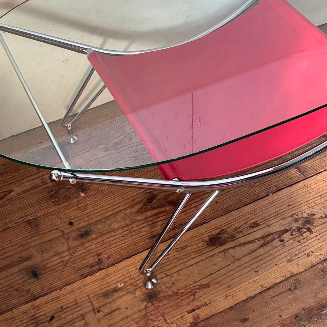 80’s-90’s ポストモダン ガラスセンターテーブル