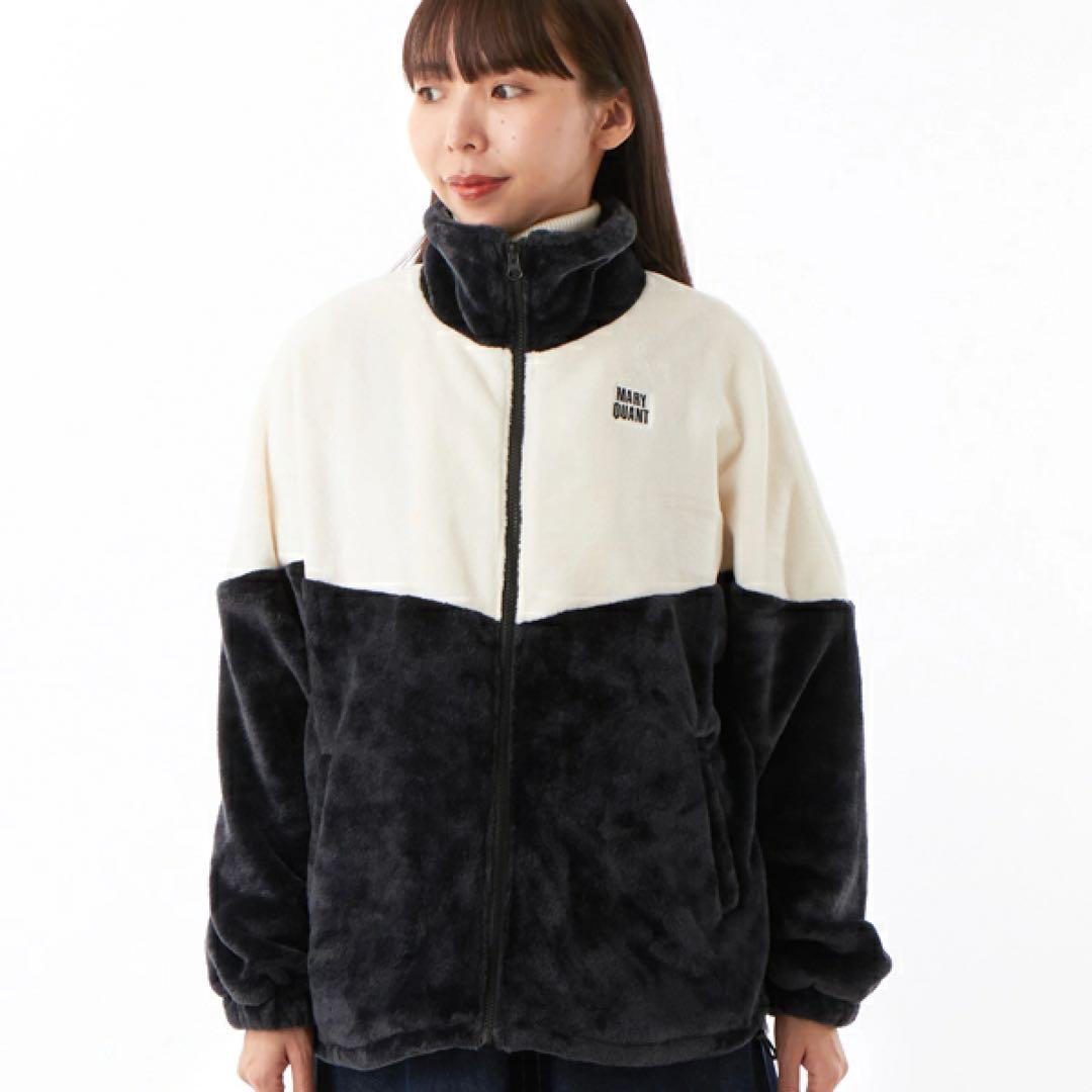 マリークワント　MARY QUANT バイカラーフリースビッグ ブルゾン