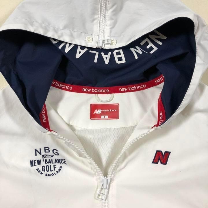 ニューバランスゴルフ ダブルジップ パーカー ネイビー×ホワイト サイズ1