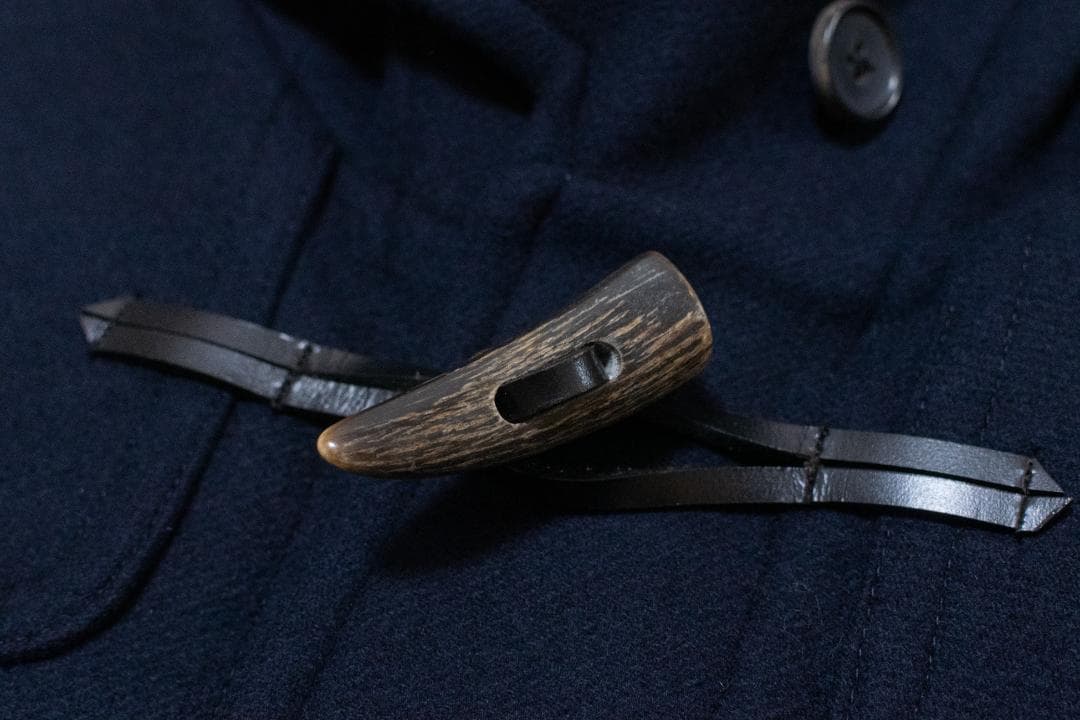 【 Ships 】super140ウール ダッフルコート ネイビー