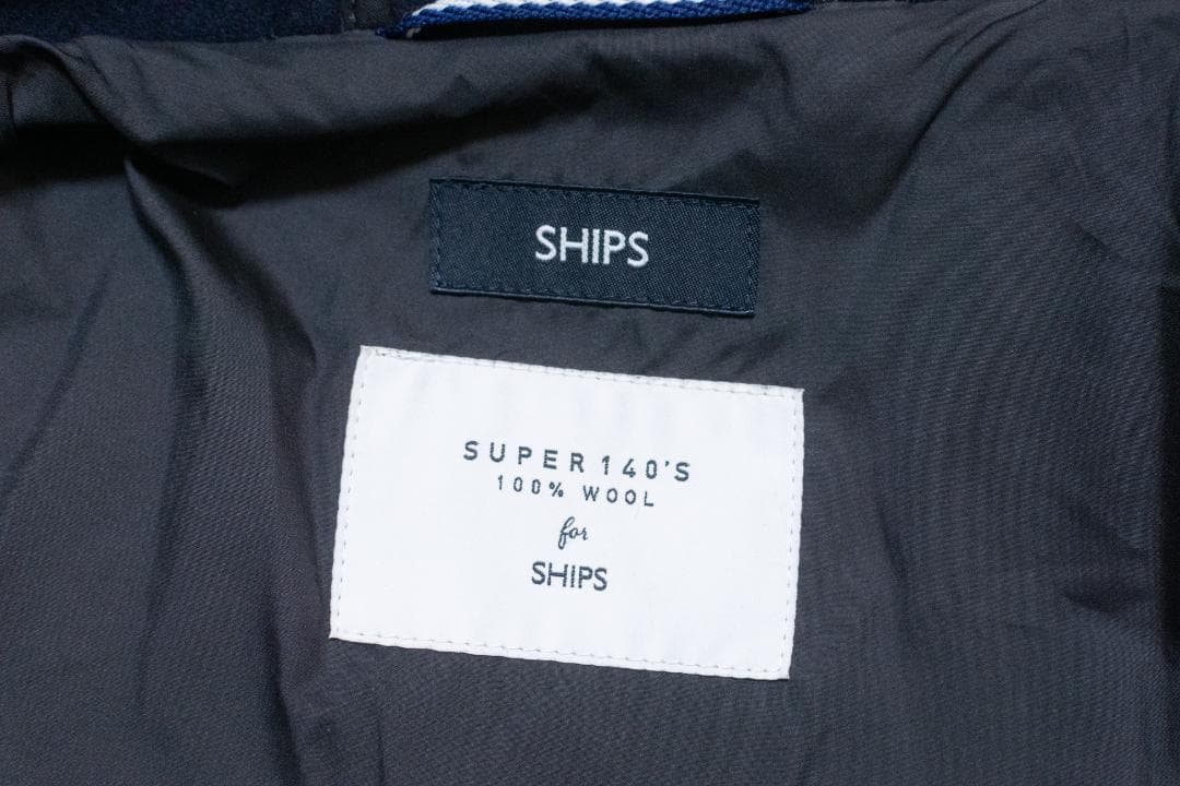 【 Ships 】super140ウール ダッフルコート ネイビー