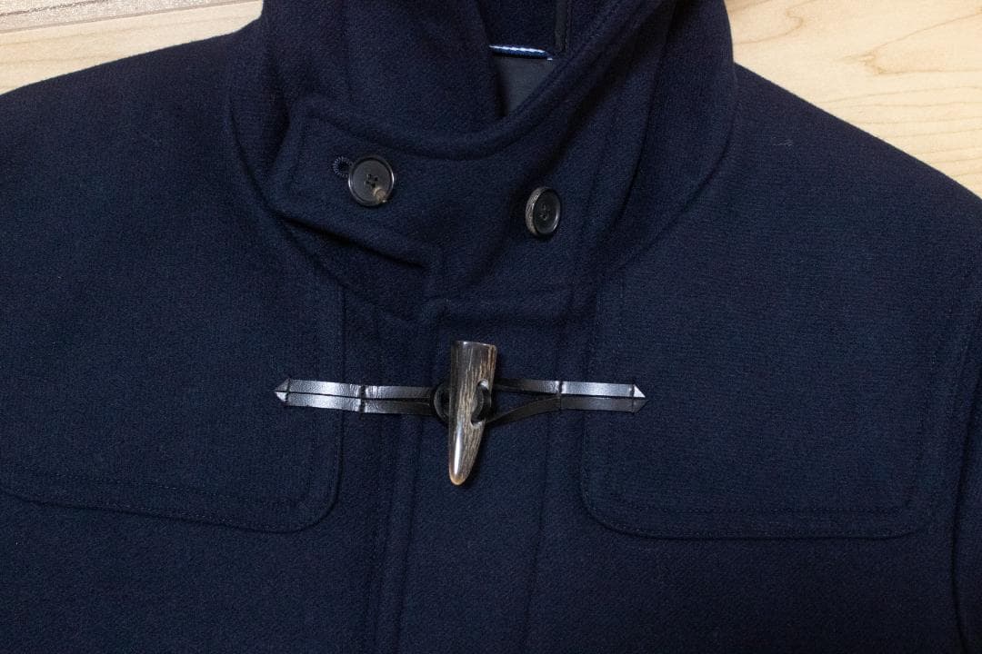 【 Ships 】super140ウール ダッフルコート ネイビー