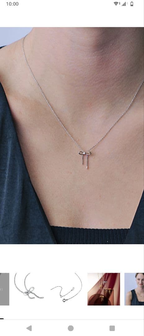 スタージュエリーWinter限定 INFINITY BOW　ネックレス