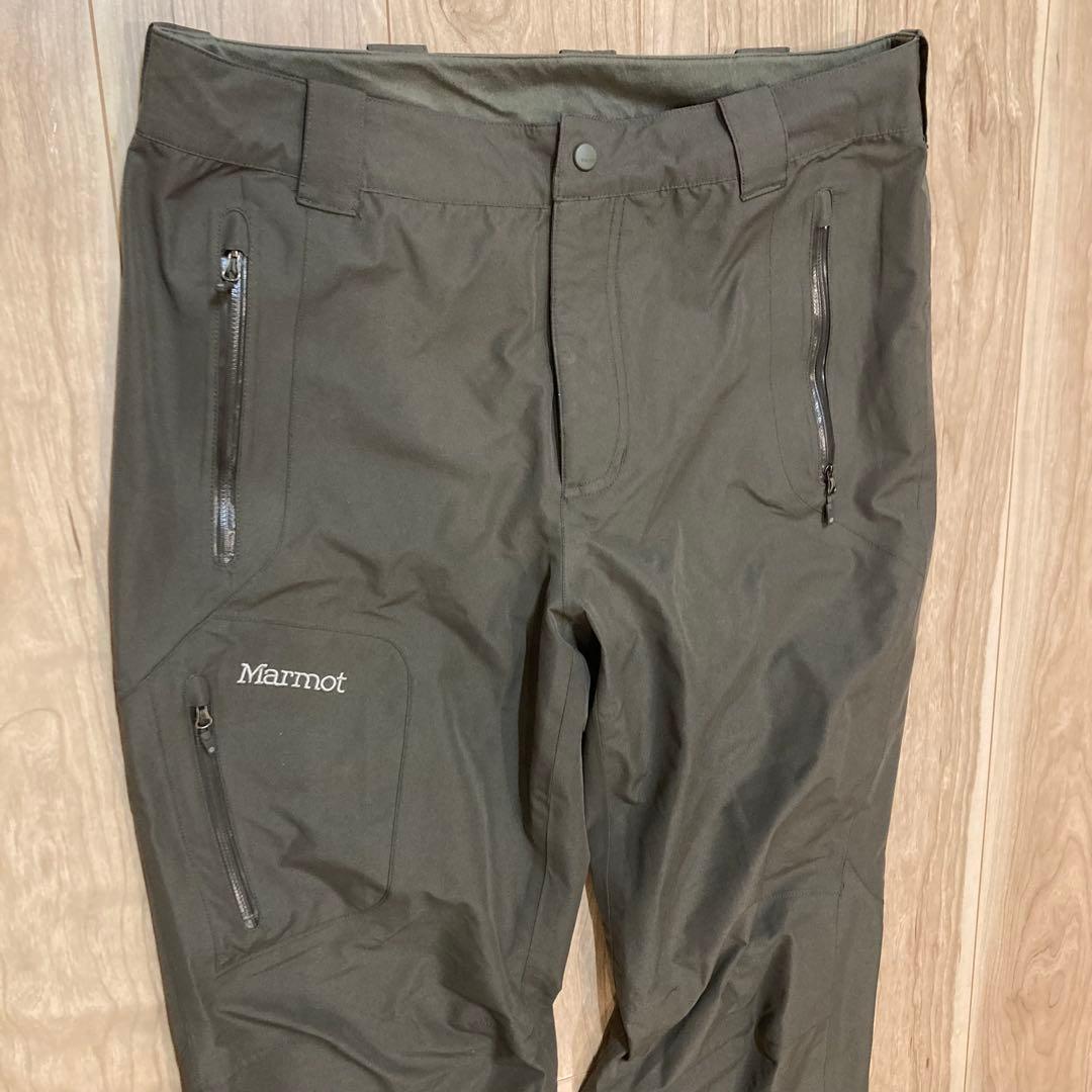 美品　【マーモット MARMOT】スノーパンツ ゴアテックス　L オリーブ